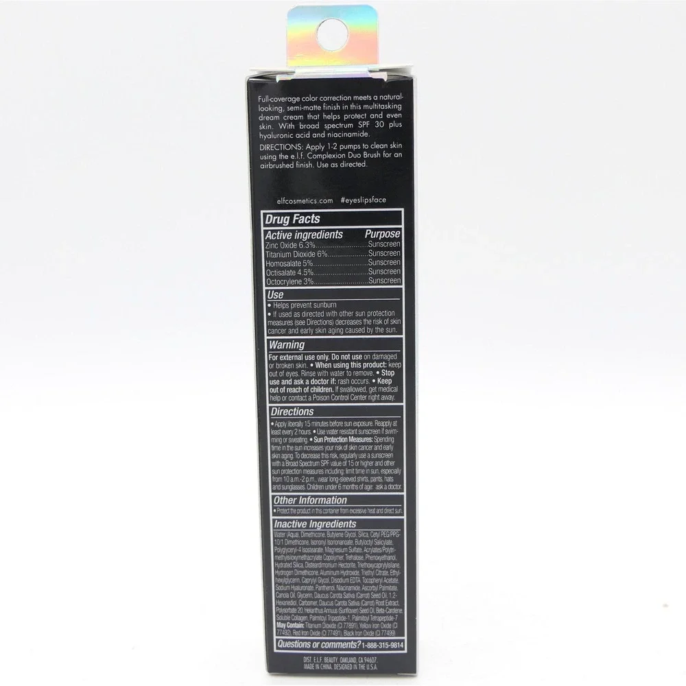 elf Camo CC Cream Fair 120 N Full Coverage Semi-Matte SPF 30 4 Pack 07/26+
